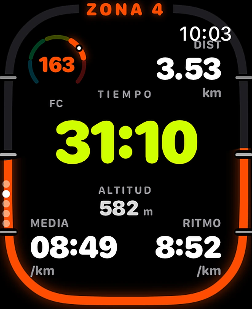 Zone ring naranja en ZONA 4, 163 ppm